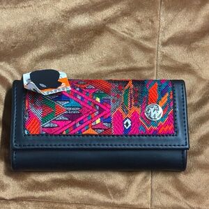 Colorful Patterned Women's handmade real leather Wallet